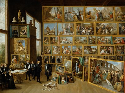 O arquiduque Leopold Wilhelm em sua galeria em Bruxelas (Kunsthistorisches Museum in Vienna, 1650-52) Óleo sobre tela, 123 x 163 cm) .jpg de David Teniers the Younger